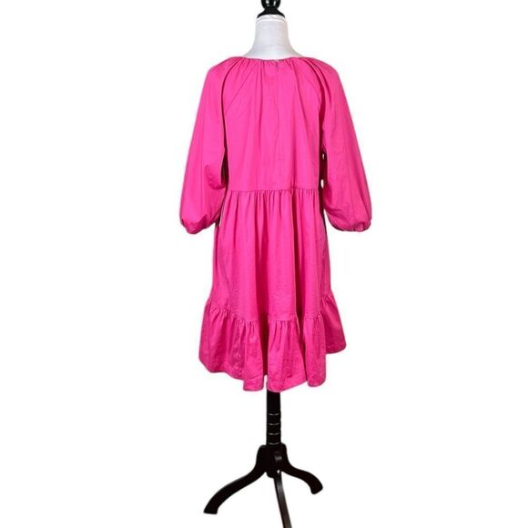 Chico’s Women’s Bahamian Pink Balloon Sleeve Dress, Size 12 (Chico’s 2), NWT - Picture 4 of 12